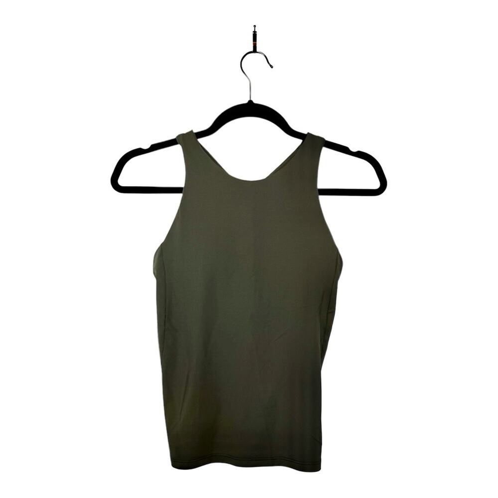 Athleta Racerback Tank in Olive Green Size S